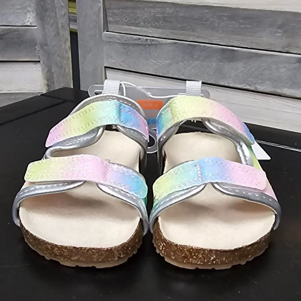 Baby Girls' Rainbow Olive First Walker Sandals | Carter's Just One You |3